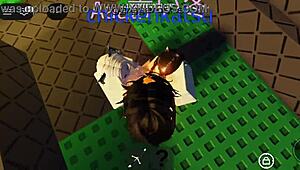 threesome orgy with roblox girl's big tits bouncing on monster cocks and huge asses!