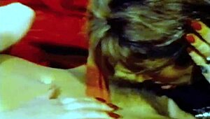 Vintage Lesbians with Hairy Pussies Scissor and Face Sit in Retro Group Play