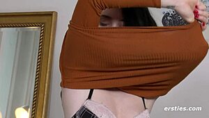 Blonde Glacier Eyes Brunette Fingers Tight Hairy Pussy to Hard Orgasm