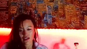 hot latina flashes tits and masturbates with dildo outdoors!