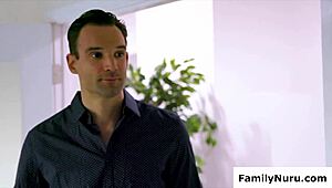 um like... my naughty stepdaughter's doin her first oiled dick massage... oops!