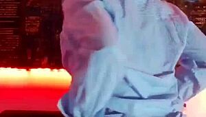 hot latina flashes tits and masturbates with dildo outdoors!