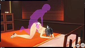 3d hentai cow costume hints at classic playful doggystyle fun