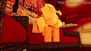 cute roblox girl teases with her curves begging for that creampie fill-up