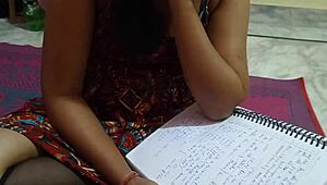 India's curvy college teacher overflows with lust fingering student wildly