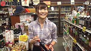 Japanese amateur babe blows cock fucks with toys big tits