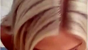 Perky platinum blonde deepthroats cum facials compilation!