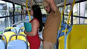 Whoa student gets groped and fucked hard on public bus 😱🍑🔥