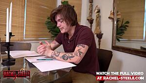 My gold digger stepmom milf takes charge of my cock