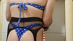 Curvy Shemale Prostitute In Bikini Thong Shakes Huge Ass Lingerie Panties Crossdressing Tease