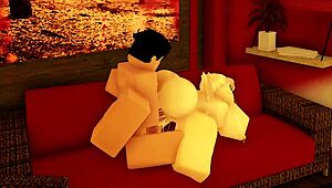 cute roblox girl teases with her curves begging for that creampie fill-up