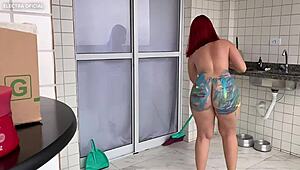 hey check out this big-ass brazilian maid i hired she twerks her booty so hot for me