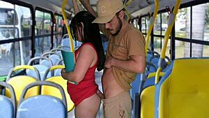 Whoa student gets groped and fucked hard on public bus 😱🍑🔥