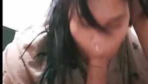 Neighborhood chubby brunette flashed pierced tits then fucked raw