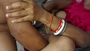 Indian desi bhabhi gets hardcore fucked by virgin boy at home with pussy lips spread and hindi audio moaning.