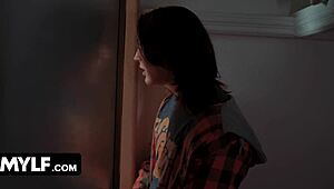 stepson bully double penetrate anal whore stepmom with dp creampie facial tittyfuck