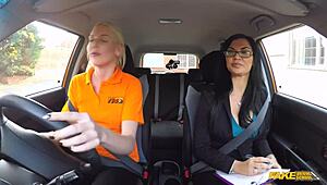 Passing Test: Blonde Eats Instructor's Pussy