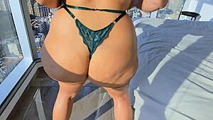 Big Ass Chubby Latina Wife Cheats Riding Neighbor in Sexiest Lingerie!