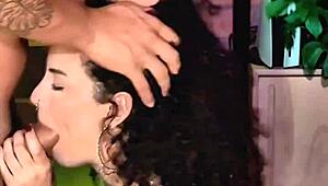 whoa i gag so hard on this dick sloppy deepthroat from curvy latina babe