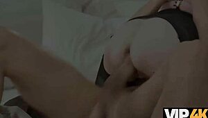 next door temptress drops her panties for a wild rimjob session with the couple