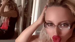 Feet Goddess Slave in BDSM Leggings Glasses Long Nails Crushes Haters Response!