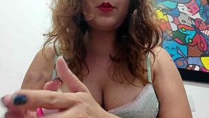 Naughty babe shows off her favorite toy