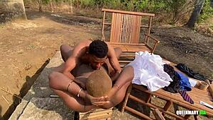 What hidden thrills await in this steamy outdoor creampie adventure?