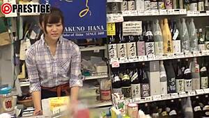 Japanese amateur babe blows cock fucks with toys big tits