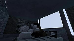 White femboy gags on monster BBC like obedient shemale slut