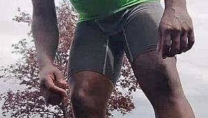 I took my private indoor workout routine outside for real