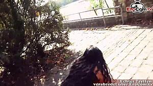 German Latina Milf Caught Flashing Then Public Park Pickup Fuck POV