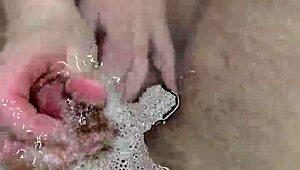 whoa bath handjob explodes into hot underwater cumshot!!