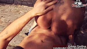 German Latina Milf Caught Flashing Then Public Park Pickup Fuck POV