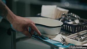 nurse patient deal goes wild when lactating petite tits milk his cock in taboo hospital threesome