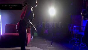 slut strips teases rides big black cock at bar then fucks hard