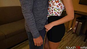 stranger's dick destroys my wife's wet tight pussy in hotel room cuckold pounding!