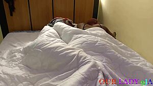 oiled ebony chubby big ass babe rides bbc hard squirts wet pussy backshots