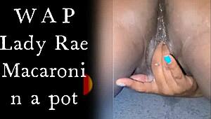 Lady Raex Fingers Her Juicy Wet Ebony Ass and Pussy Close-Up