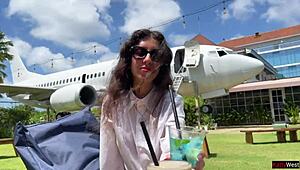 dude i asked this stranger to snap my pic on the beach... next thing he fucks my tight pussy raw in the hotel and cums all over my face!! 💦🏖️