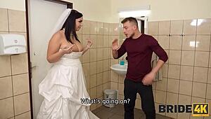 bride4k bride tempts stranger in locked wc cheating on groom