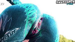 I shove dildo deep in my outdoor anal hole masturbating till pee urge hits!