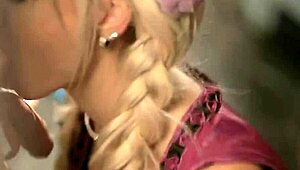 beautiful german milf maid milks cock with her expert bj and handjob.