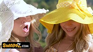 Bunny picks up horny not-daughter for taboo kiss boob grope fucking family secret swap lust