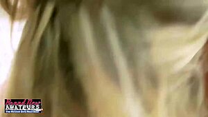 Anya fingers shaved wet pussy while giving barefoot footjob