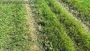 Fall vibes hit so I stroke my cock naked outdoors barefoot!