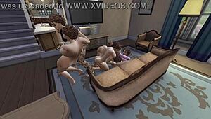 our family was so horny we fucked right there in the living room big ass style