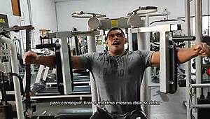 bro hits the gym with sis for the best chest workout ever using her big tits