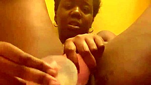 ebony beauty whispers dirty secrets while toys drip in her wet solo pussy play