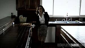 classy brunette dives into taboo extremes with facial fetish twist