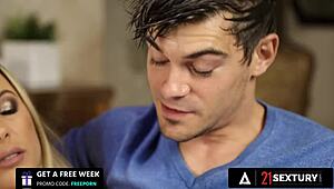 Busty Milf Shalina Devine Big Tits Cum Covered After Rough DP